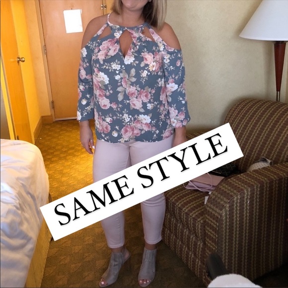 BOLD elements | L | Women’s Black Cut-Out Cold Shoulder Blouse - Picture 2 of 5